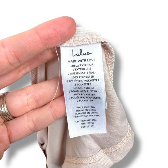 Lulus NWOT Ethereal Love Blush Floral Pleated Tiered Tie-Back Mesh Maxi Dress XS - Picture 10 of 10